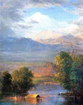 El río Magdalena Paisaje ecuatoriano Río Hudson Iglesia Frederic Edwin Pinturas al óleo